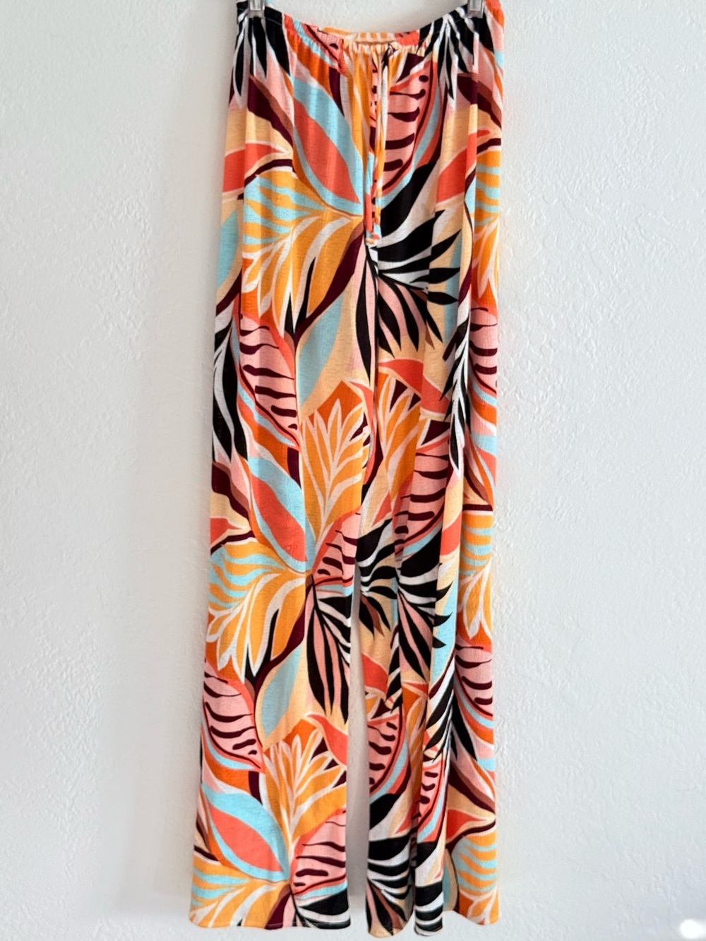 Hurley Boho Tropical Floral Wide Leg Beach Lounge Pants Size L